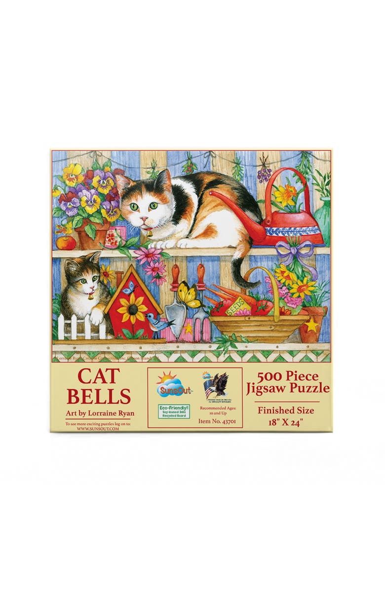 Sunsout Cat Bells 500 piece Jigsaw Puzzle for Adults, Alternate, color, Multicolor