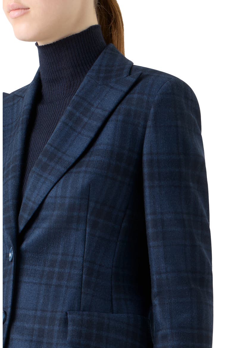 Percival Check Wool Blazer, Alternate, color, DENIM-BLACK