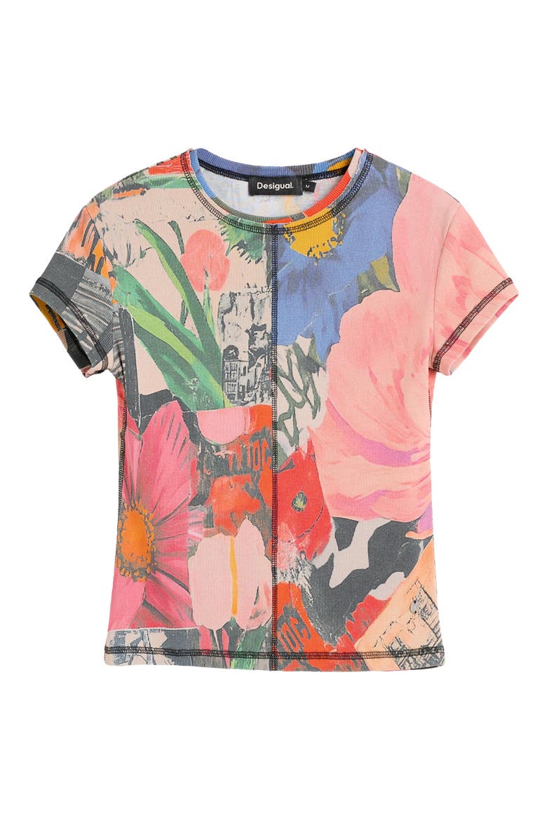 Allover Print T-Shirt, Alternate, color, PINK