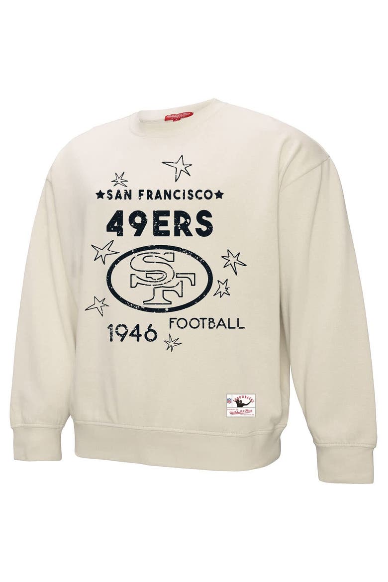 Women's Mitchell & Ness Cream San Francisco 49ers Plus Size Shooting Star Sweatshirt, Alternate, color, Cream