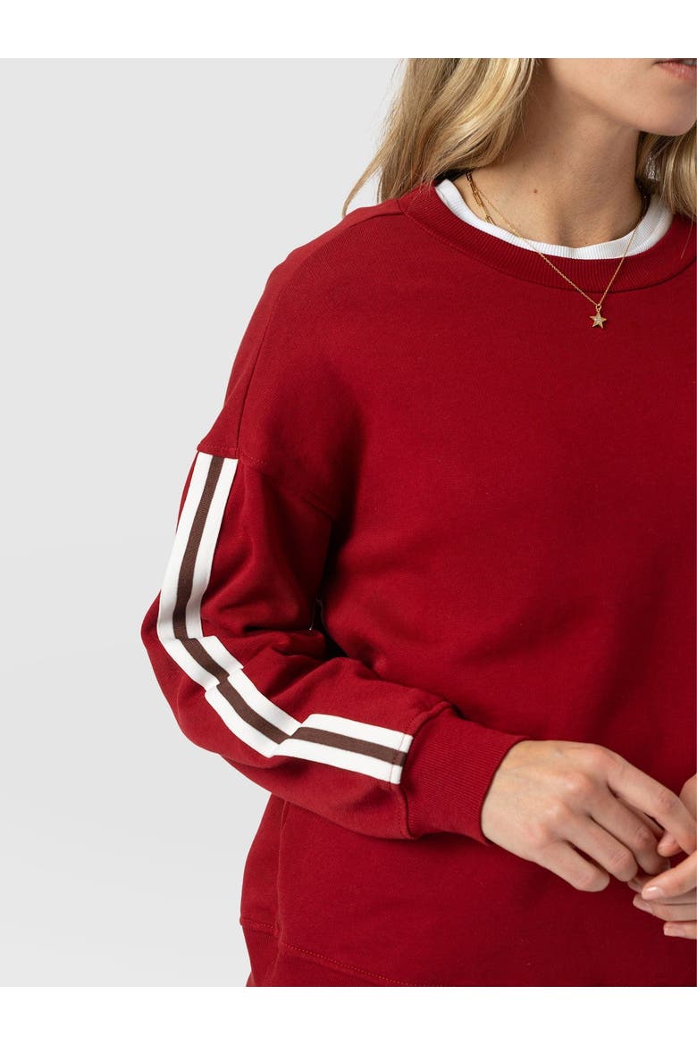 Victory Sweatshirt, Alternate, color, Red Brown Stripe