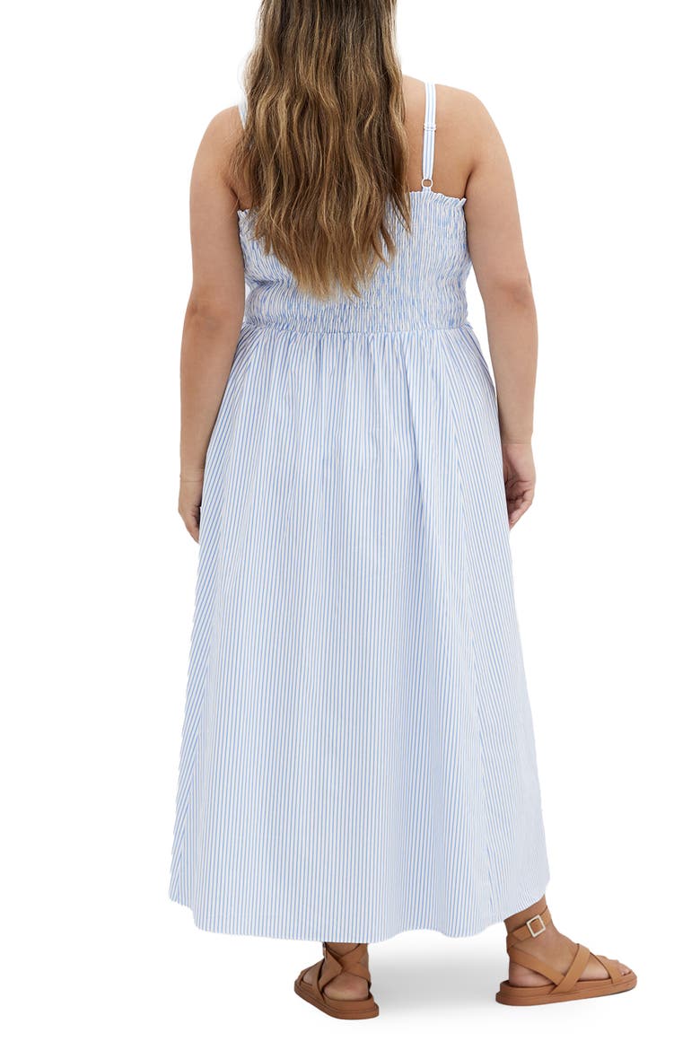 Vacation Stripe Sleeveless Maxi Dress, Alternate, color, BLUE STRIPE