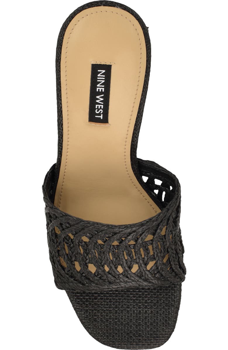 Nine West Nimaa Wedge Sandal, Alternate, color, Black