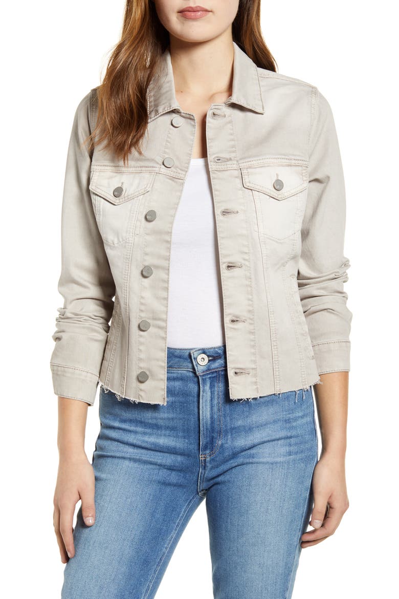 Raw Hem Denim Jacket, Main, color, MOTT