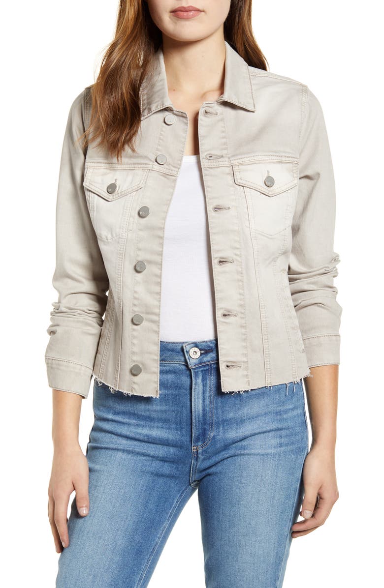 Wash Lab Denim Raw Hem Denim Jacket, Main, color, 