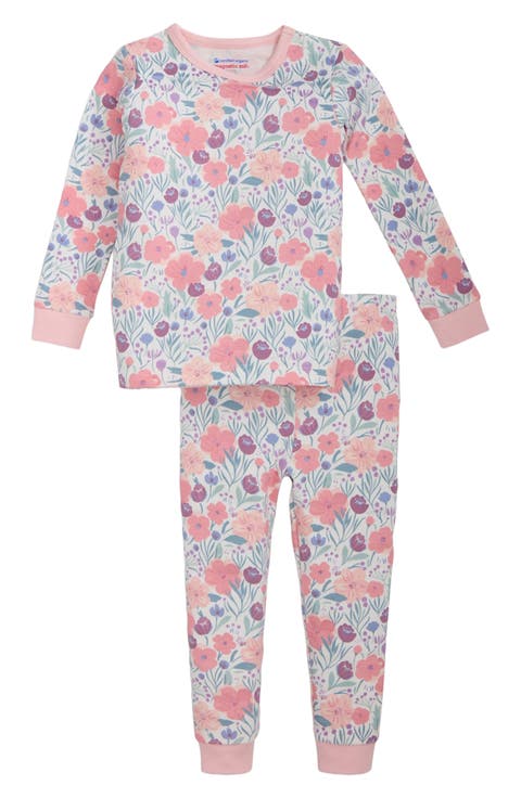Kids' Whistledon Floral Print Two-Piece Fitted Pajamas (Baby & Toddler)