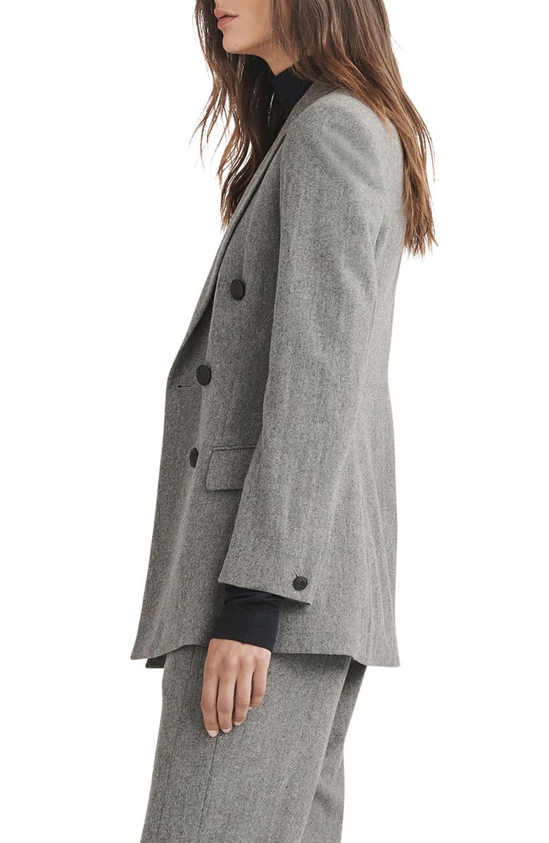 rag & bone Warren Double Breasted Wool Blend Blazer, Alternate, color, 