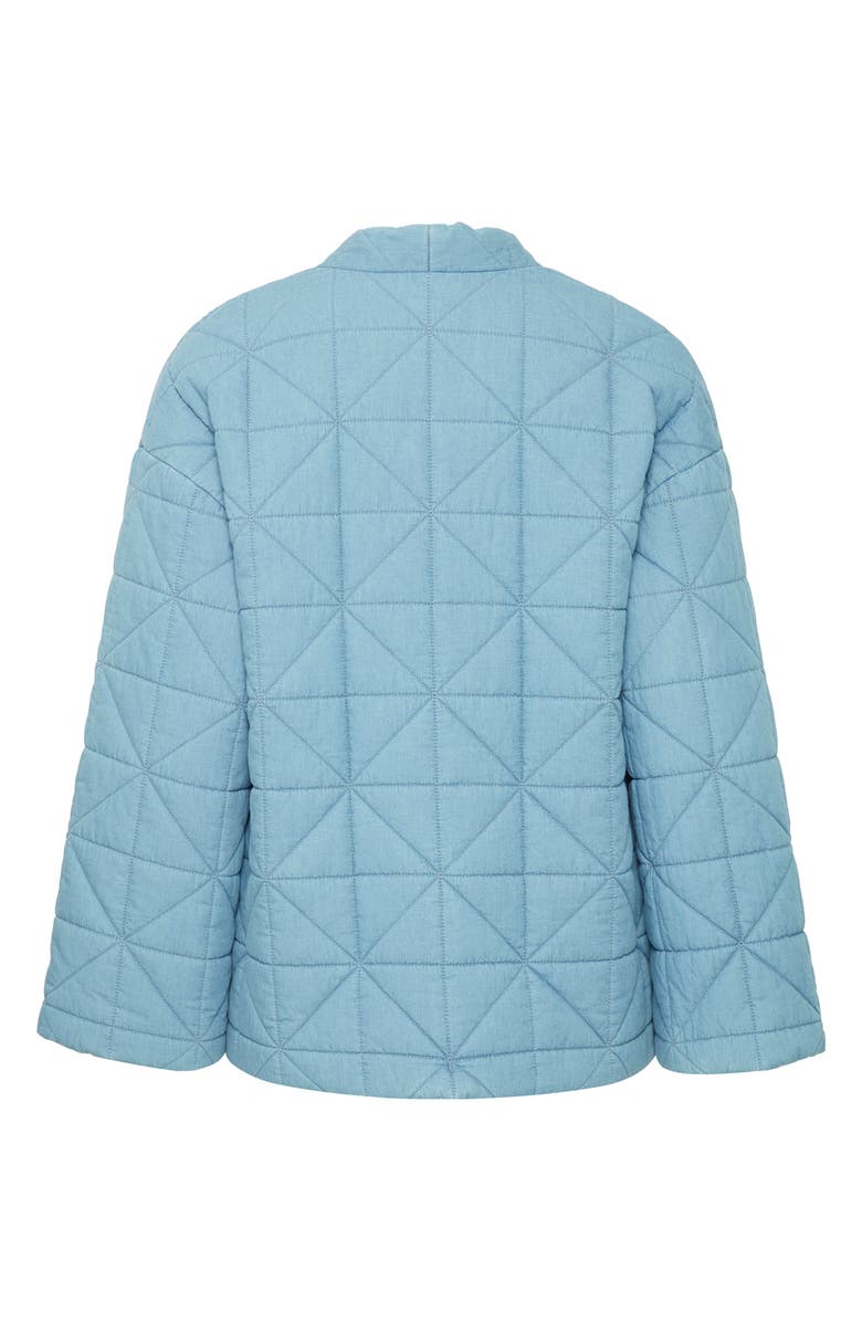 ICHI Quilted Denim Jacket, Alternate, color, 