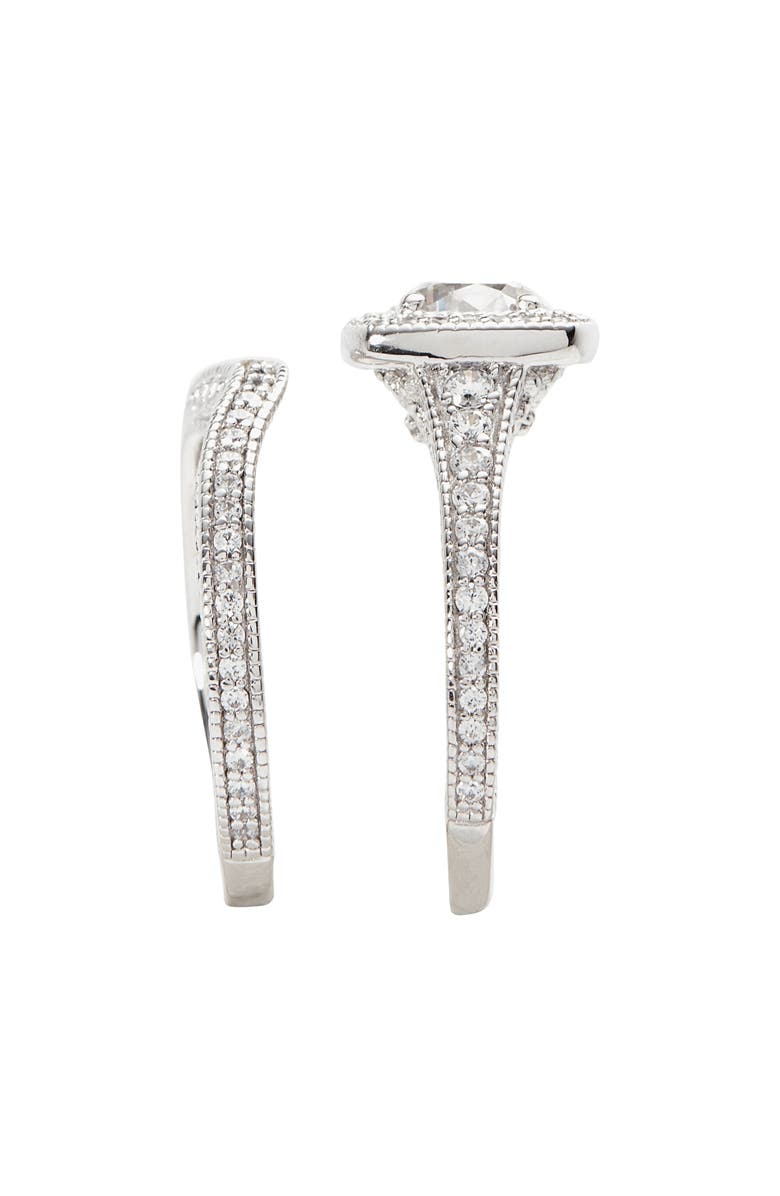 Lafonn Cushion Cut Halo Ring Set, Alternate, color,