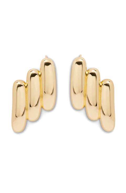 Harper Curve Statement Stud Earrings