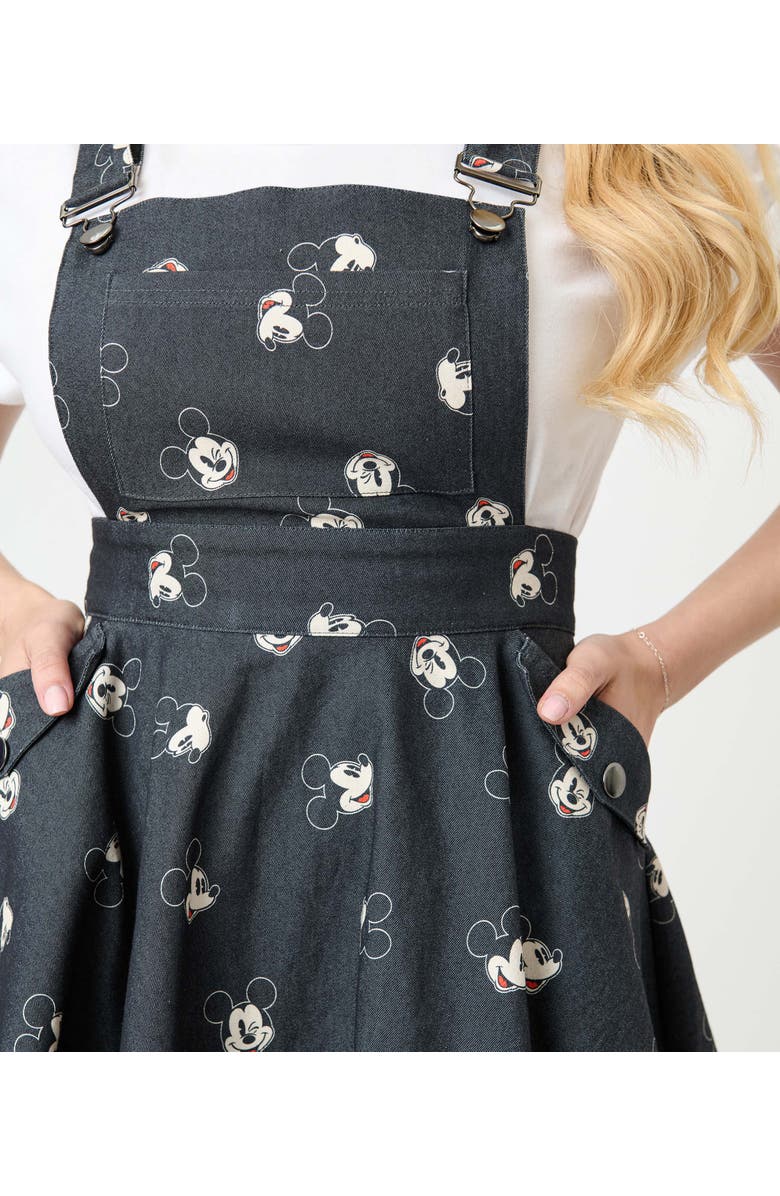 Unique Vintage Brionne Pinafore Skirt, Alternate, color, Black Mouse Print