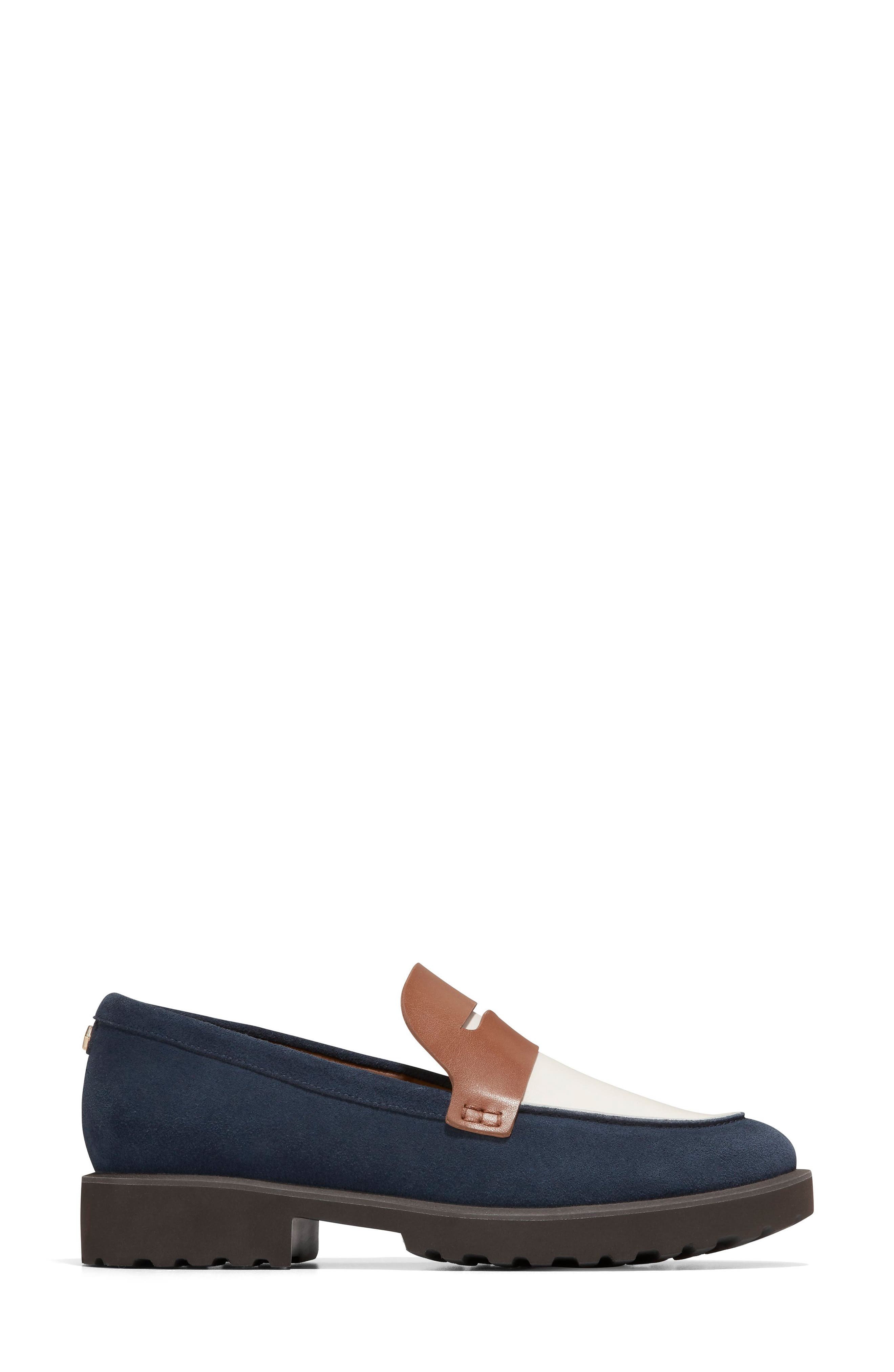 Newburg Platform Penny Loafer, Alternate, color, NAVY BLAZE