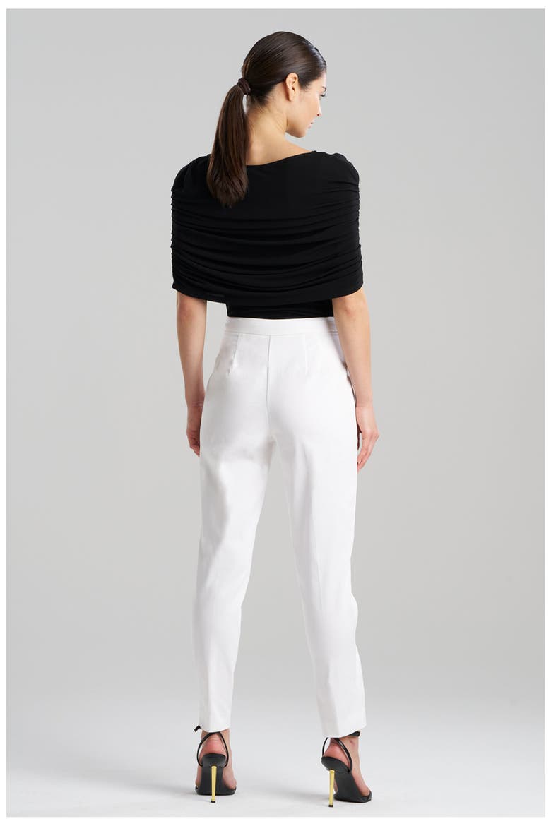 COTTON CHINO Side Zip Tapered Pant, Alternate, color, WHITE
