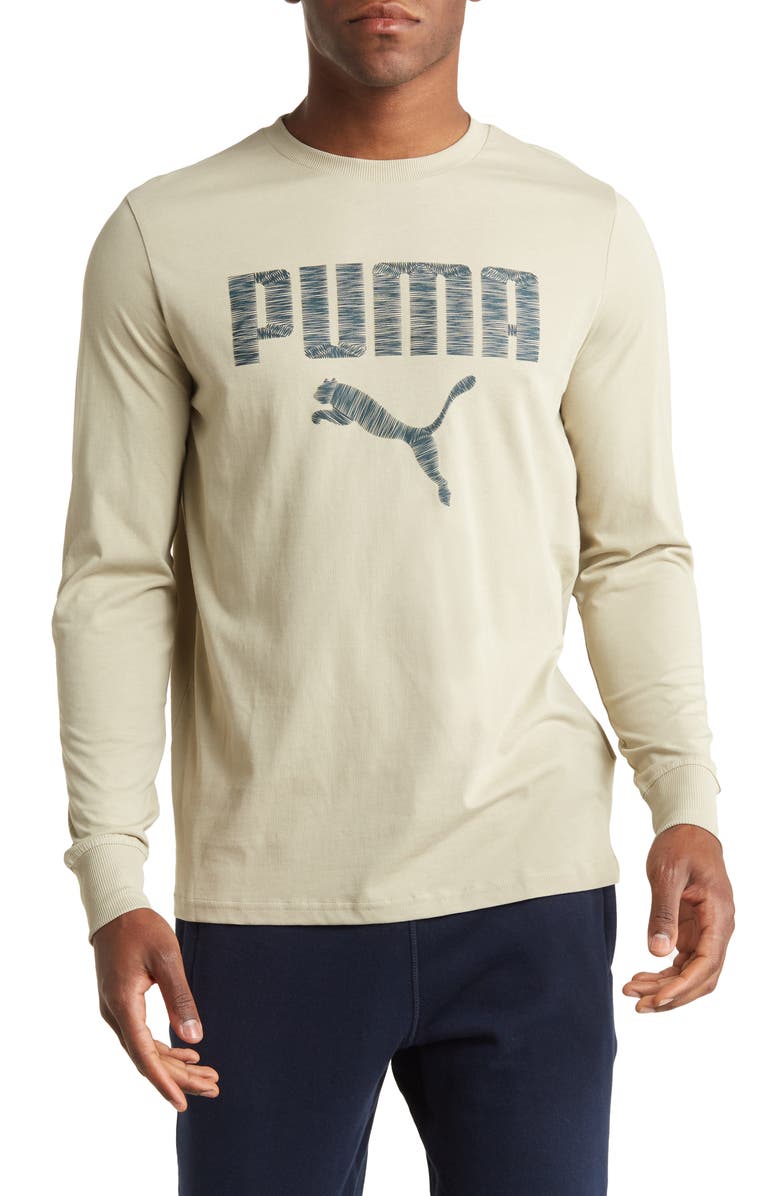 PUMA Logo Long Sleeve T-Shirt, Main, color,