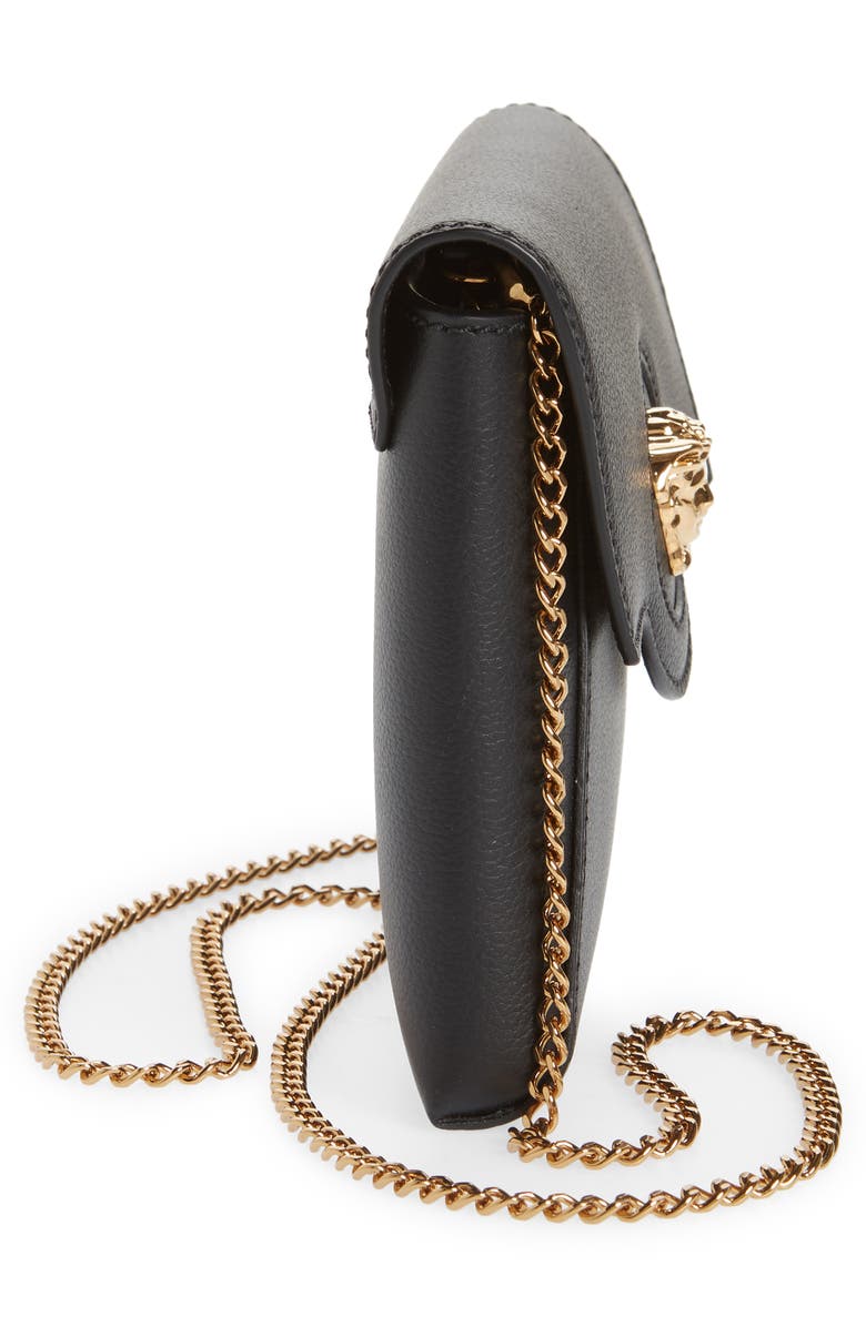 Versace La Medusa Leather Envelope Pouch, Alternate, color, 