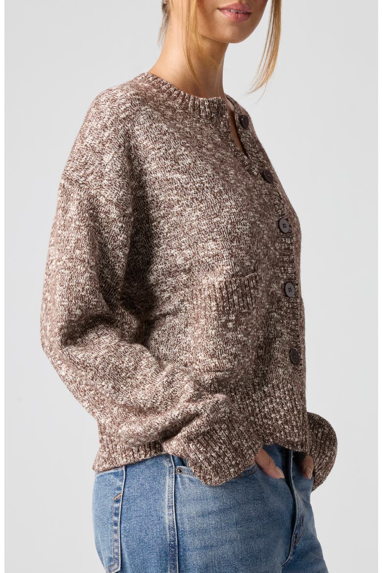Feeling Toasty Cardigan, Alternate, color, BROWN HEATHER