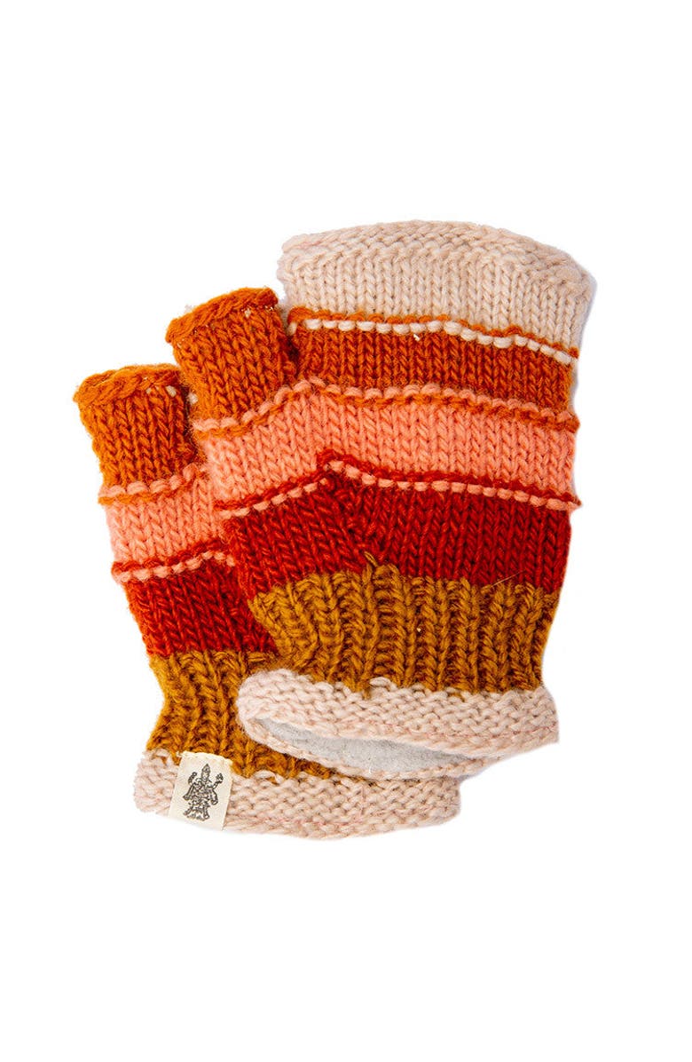 Nirvanna Designs Short Cuff Handwarmers, Main, color, Rust