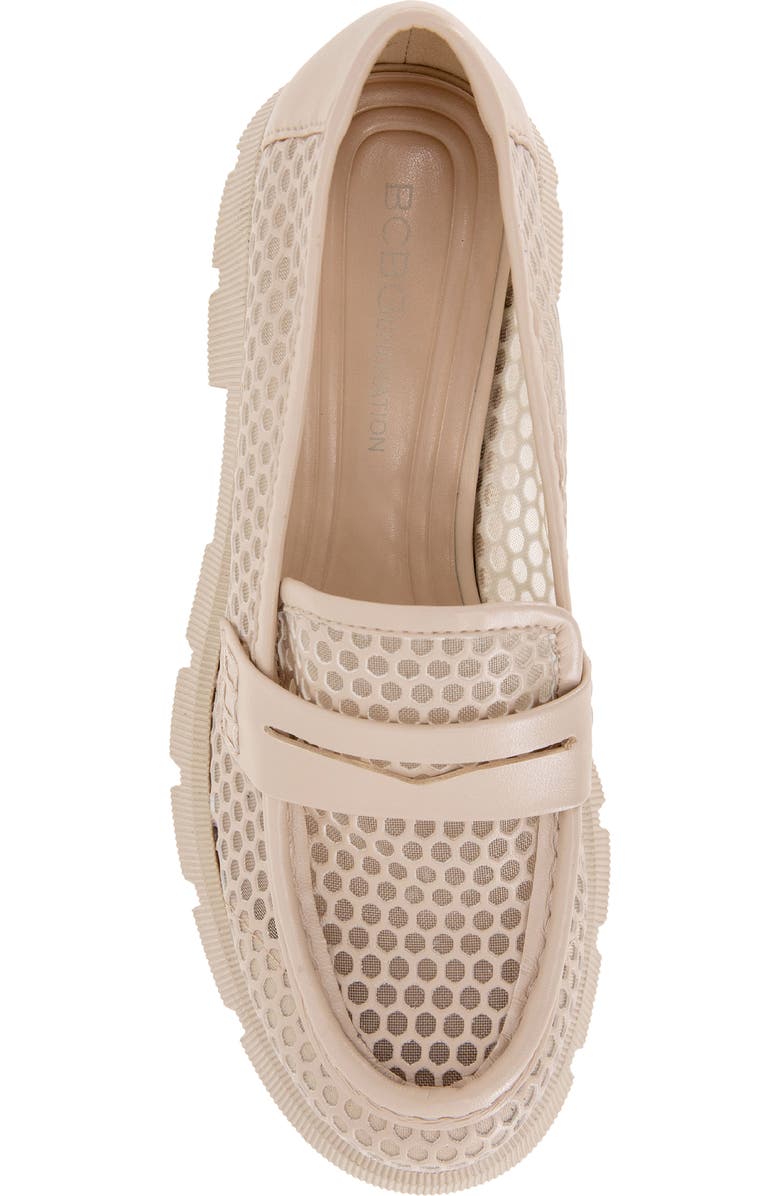 BCBGeneration Rama Platform Penny Loafer, Alternate, color, Frappe-Beige