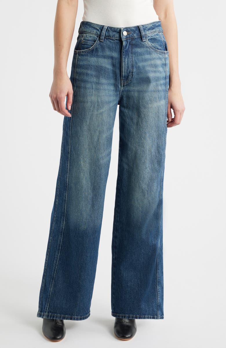 WARP+WEFT High Waist Wide Leg Jeans, Main, color, Scenic Route