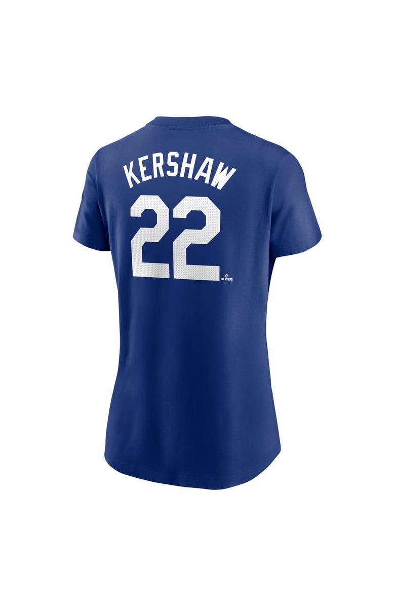 Nike Women's Nike Clayton Kershaw Royal Los Angeles Dodgers Fuse Name & Number T-Shirt, Alternate, color, Royal