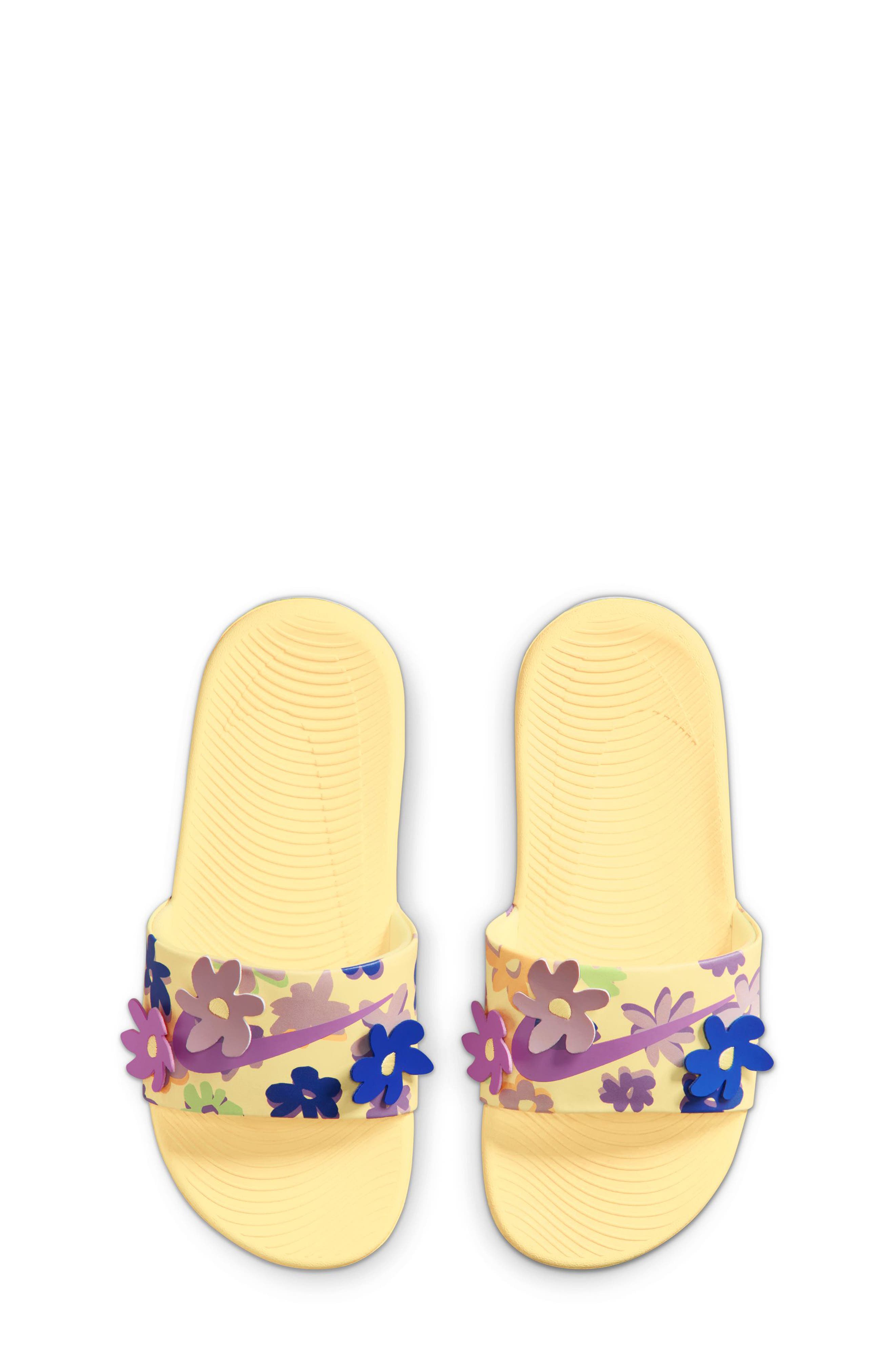 Kids' Kawa Slide Sandal, Alternate, color, SOFT YELLOW/ MAGENTA/ SILT RED