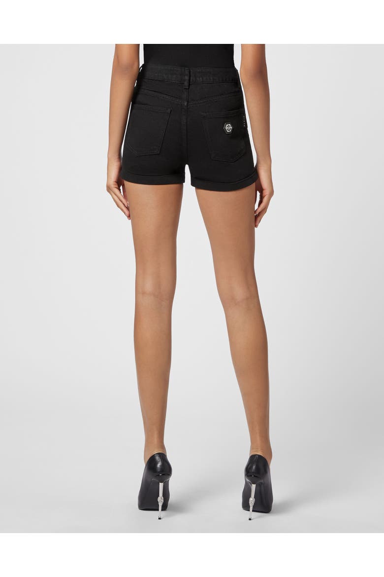 Denim Hot Pants Women, Alternate, color, DarkSide
