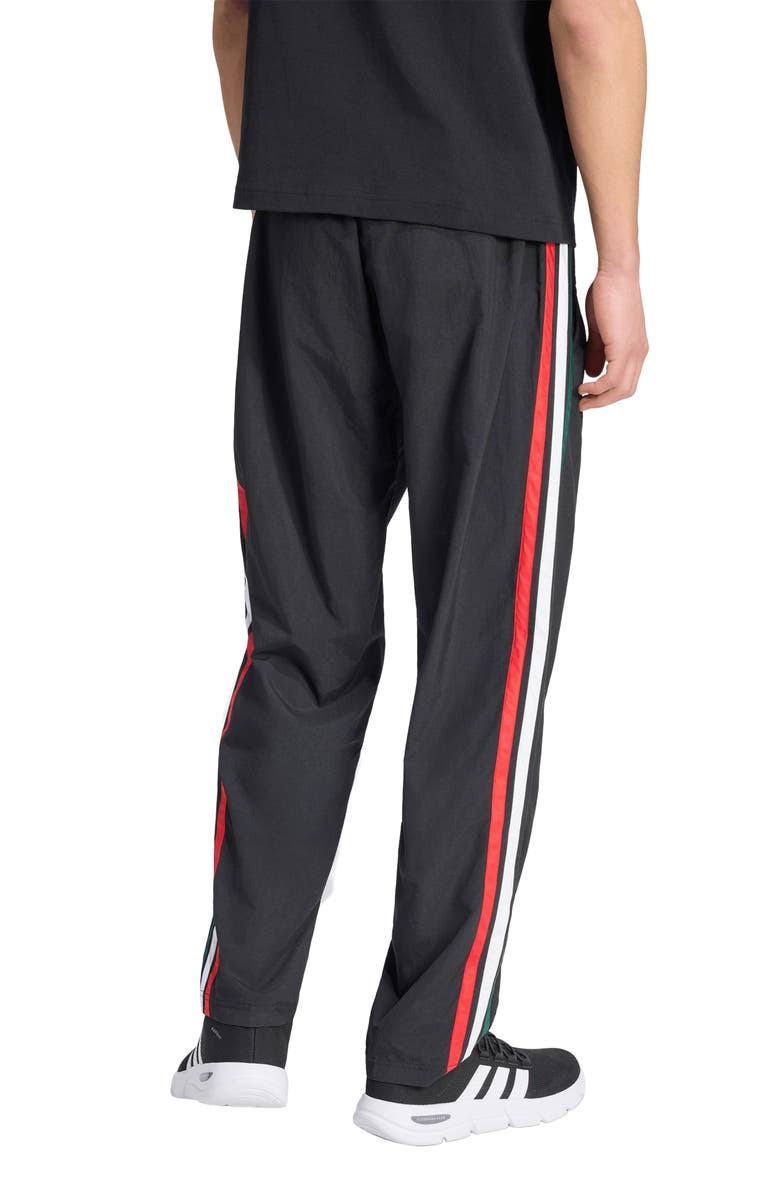 adidas Essentials 3-Stripes Track Long Pants, Alternate, color, Black/ Green/ White/ Scarlet