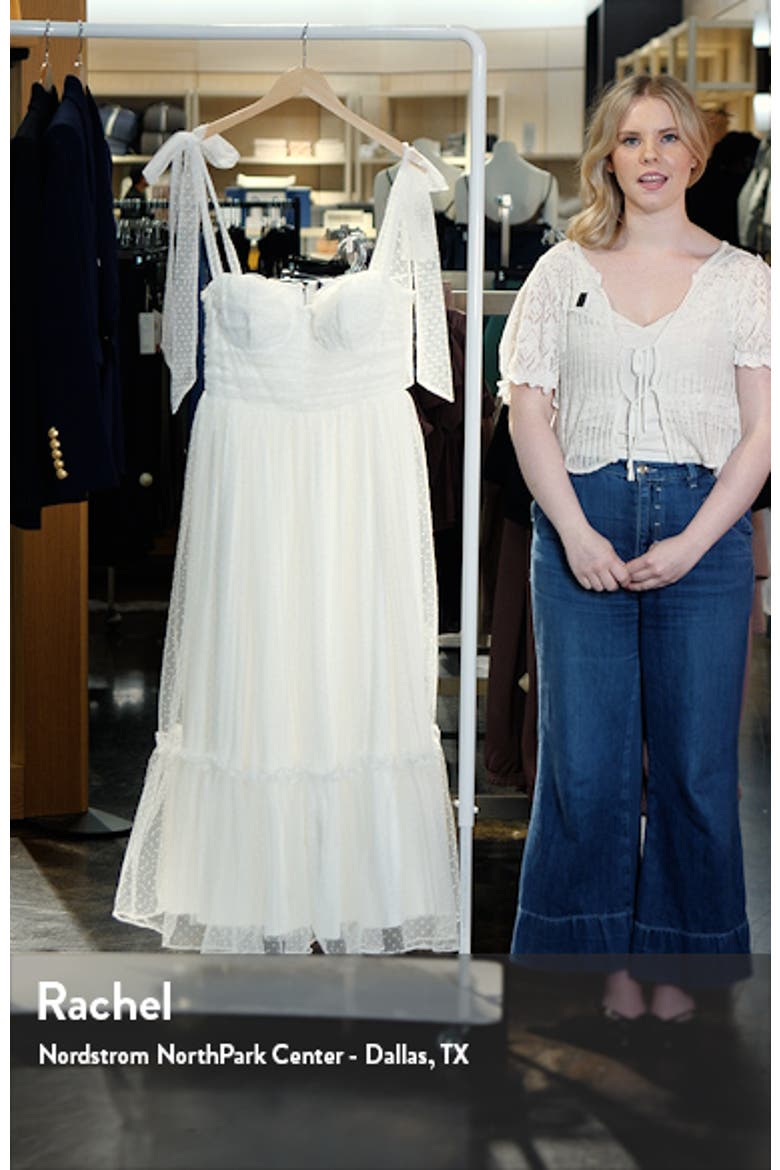 Floret Bow Strap Sweetheart Neck Maxi Dress video