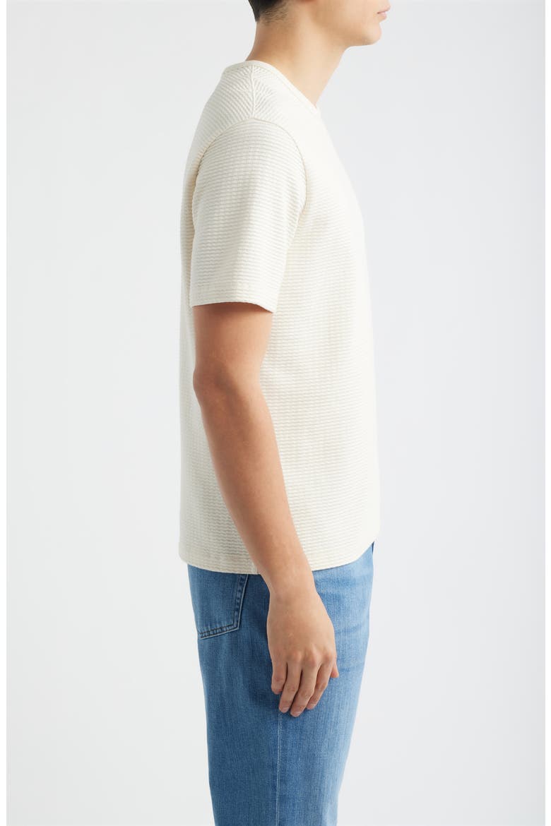 Jacquard Stripe T-Shirt, Alternate, color, CREAM