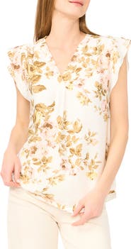 Vince Camuto Flutter Sleeve Top