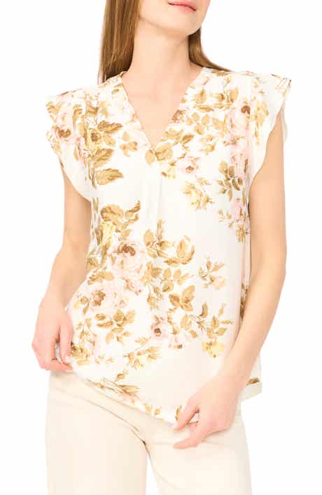 Vince Camuto Flutter Sleeve Top