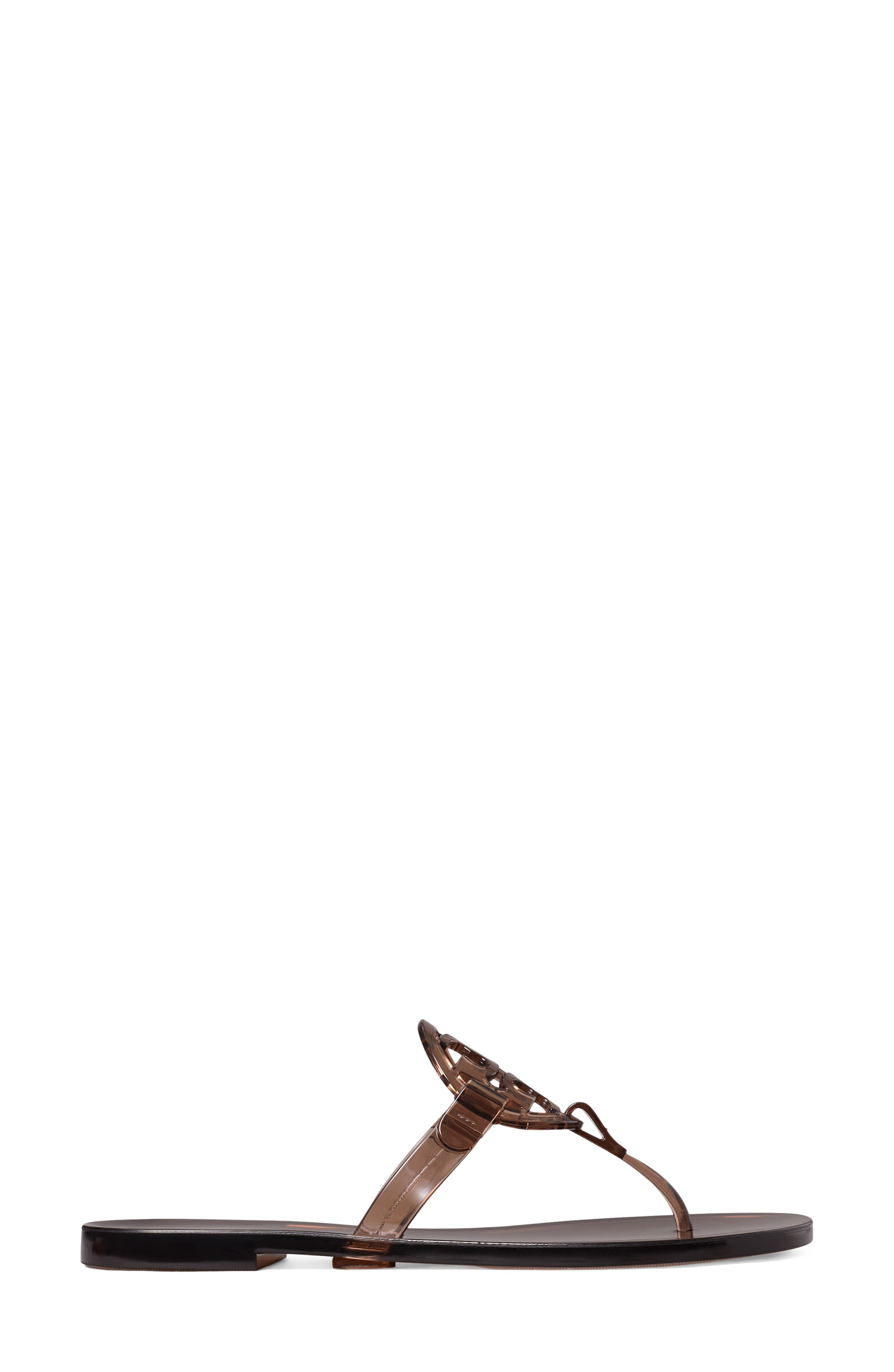 Tory Burch Miller Jelly Flip Flop, Alternate, color, Soft Brown