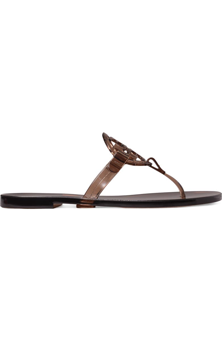 Tory Burch Miller Jelly Flip Flop, Alternate, color, Soft Brown