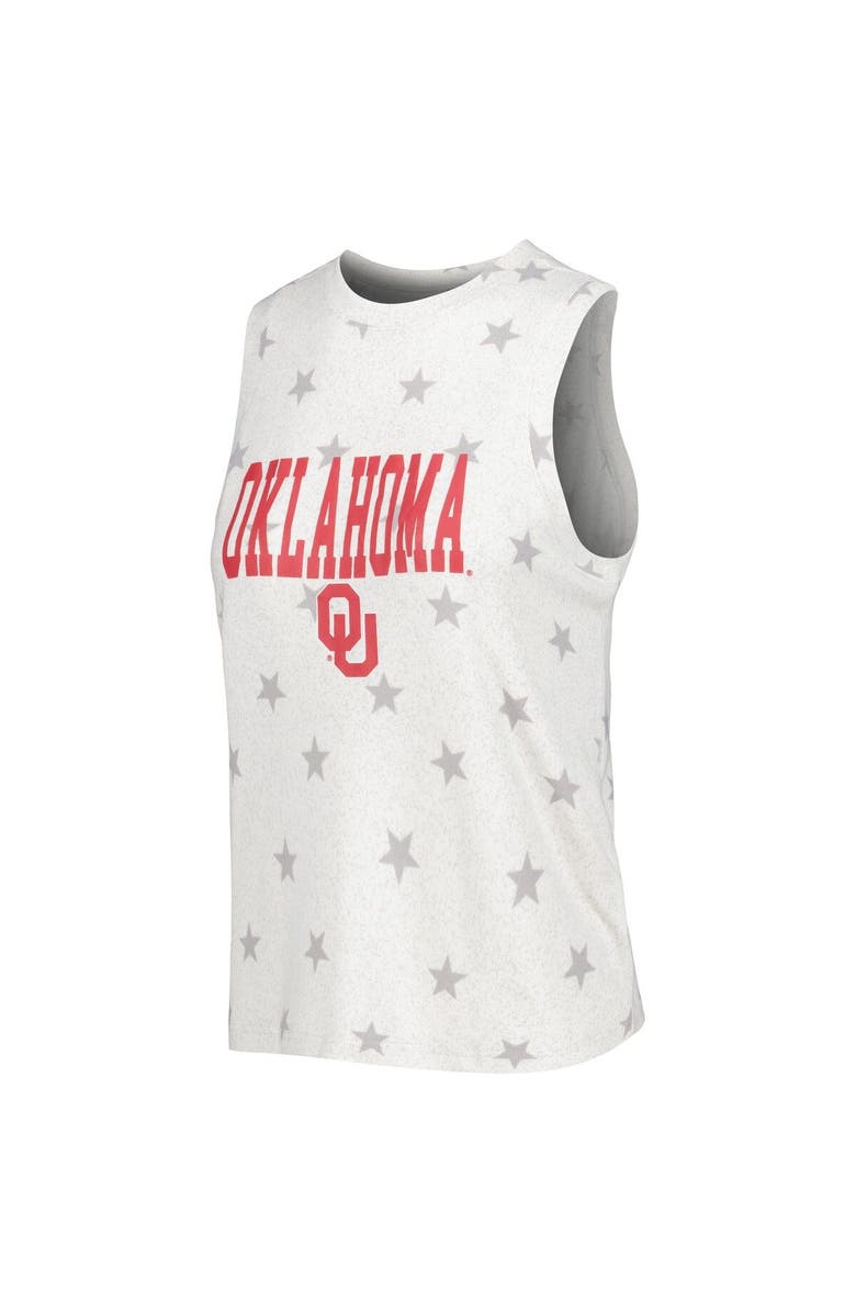 CONCEPTS SPORT Women's Concepts Sport Cream Oklahoma Sooners Agenda Stars Tank Top and Shorts Sleep Set, Alternate, color, Cream