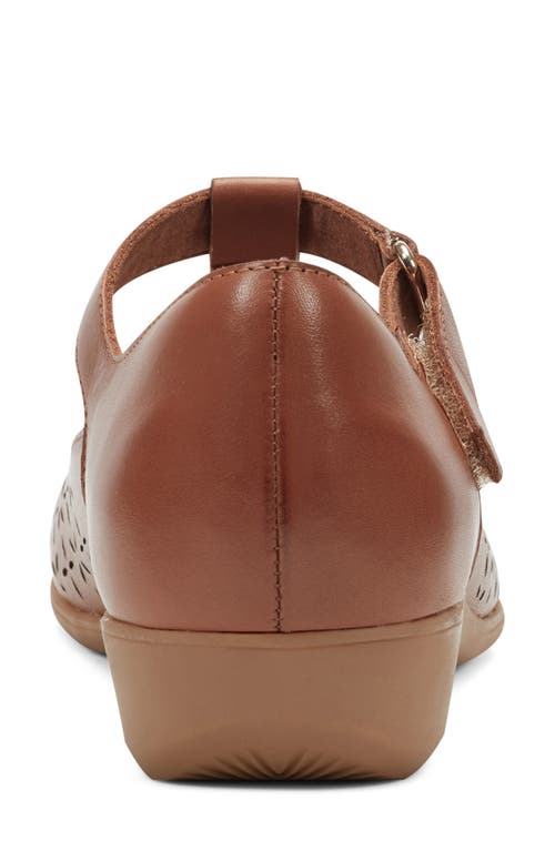 Rockport Cobb Hill Chrowen T-strap Wedge Pump In Brown