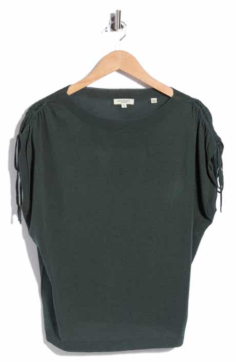 Ruched Tie Sleeve Sweater