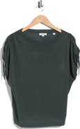 MAX STUDIO Ruched Tie Sleeve Sweater