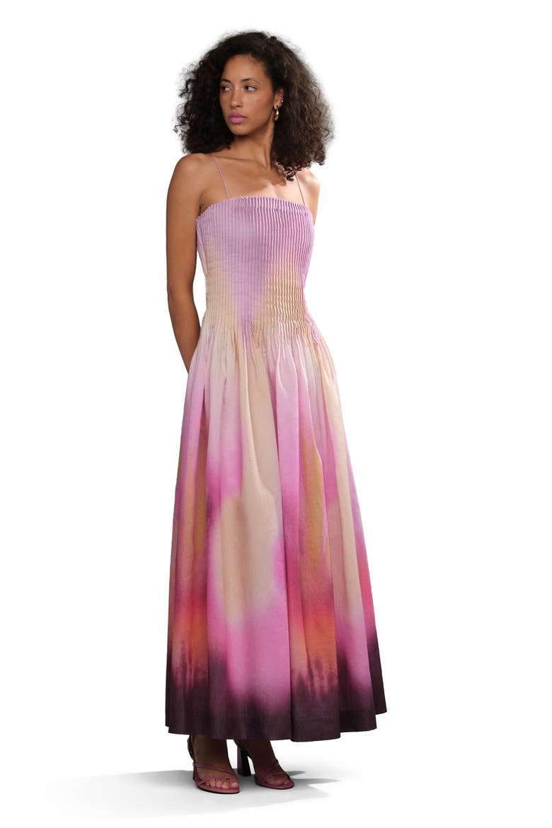 Grecia pleated dress, Alternate, color, Flora In Focus