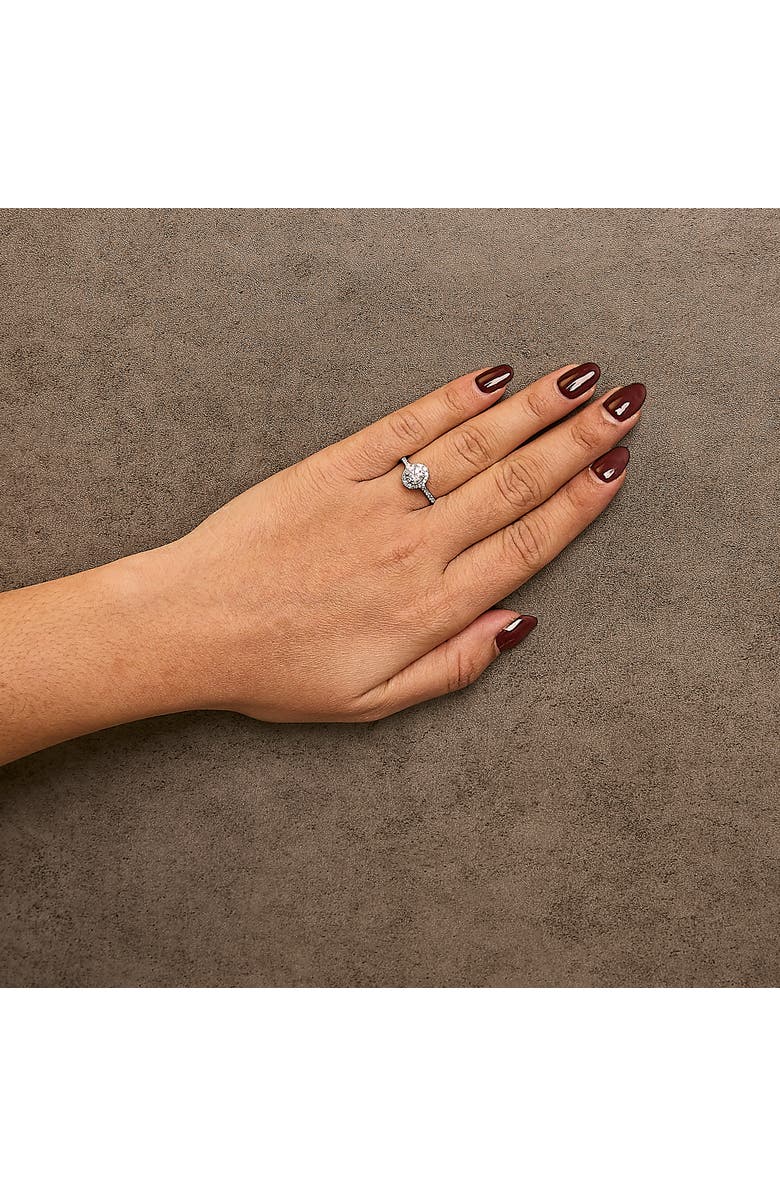 Haus of Brilliance 14K White Gold 1.00 Cttw Lab-Grown Diamond Oval Shaped Halo Engagement Ring, Alternate, color, White