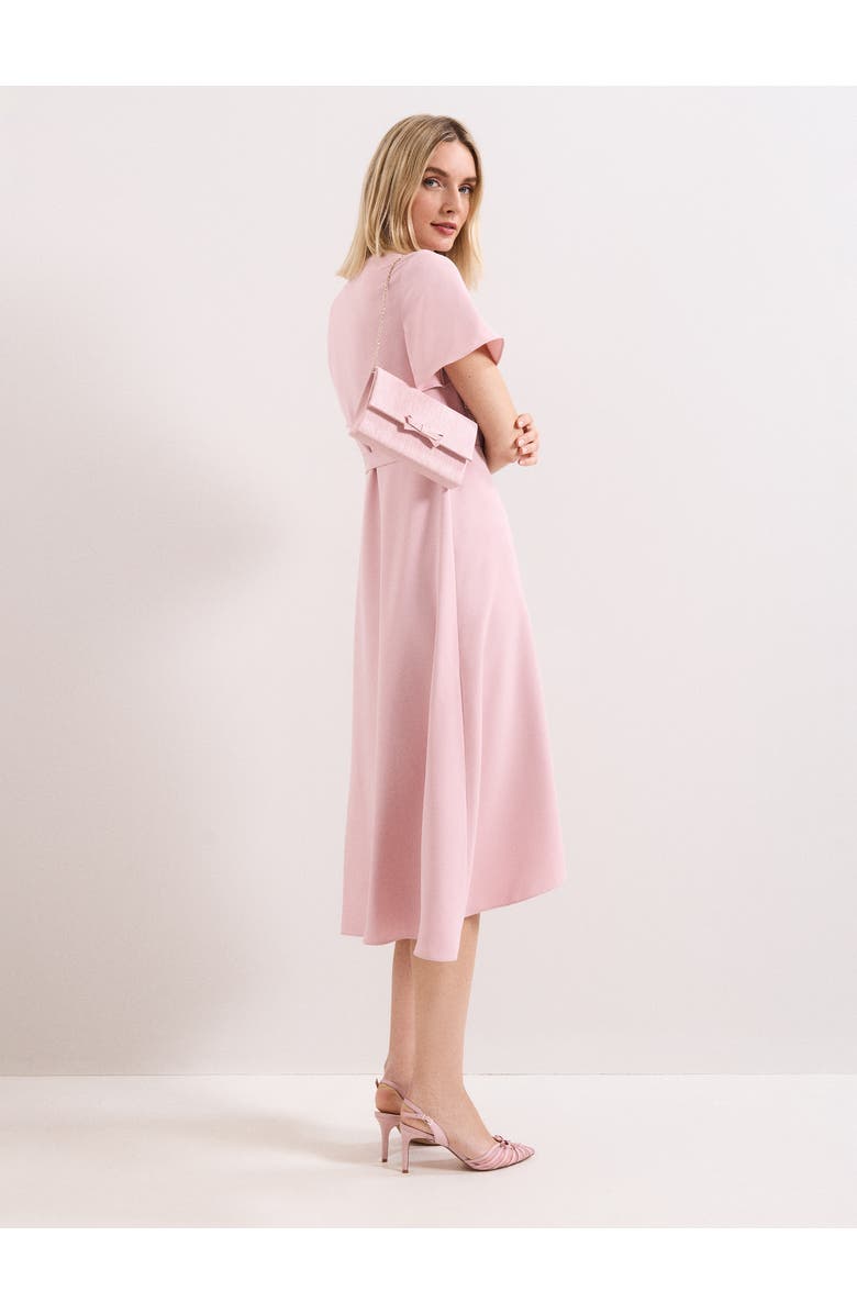 Phase Eight Grosgrain Bow Clutch, Alternate, color, Pale Pink