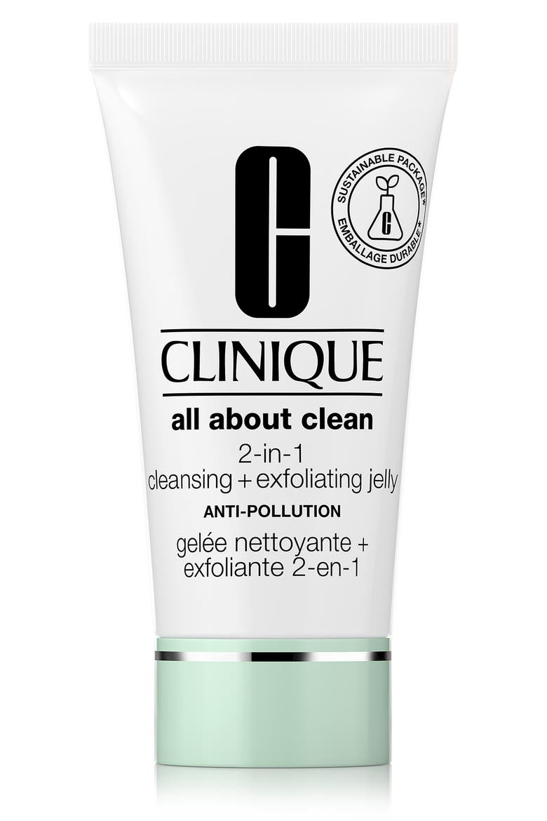 All About Clean 2-in-1 Cleansing + Exfoliating Jelly - Travel Size, Main, color, NO COLOR