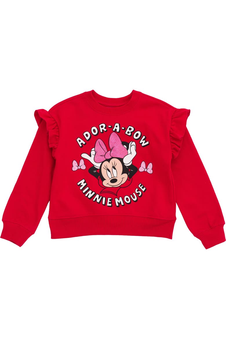 Minnie Mouse Fleece 2-Piece Sweatshirt and Pants Set, Alternate, color, Red Black Minnie