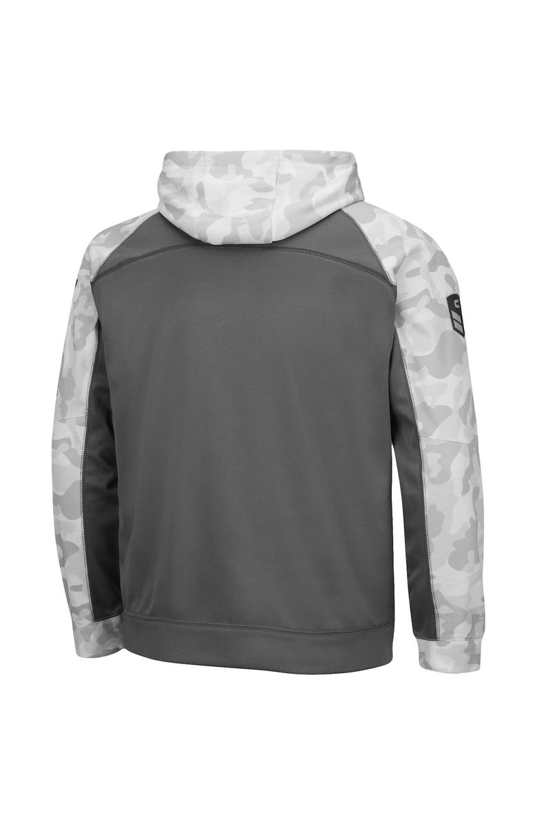 COLOSSEUM Men's Colosseum Gray/Arctic Camo Penn State Nittany Lions OHT Military Appreciation Tonal Raglan Pullover Hoodie, Alternate, color,