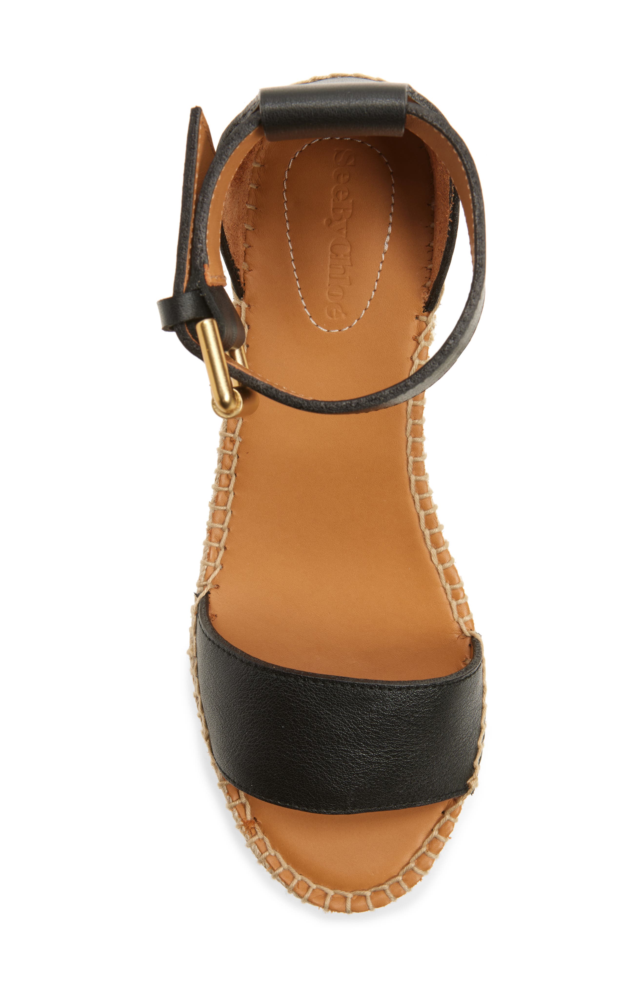 See by Chloé Glyn Espadrille Platform Sandal, Alternate, color, Black