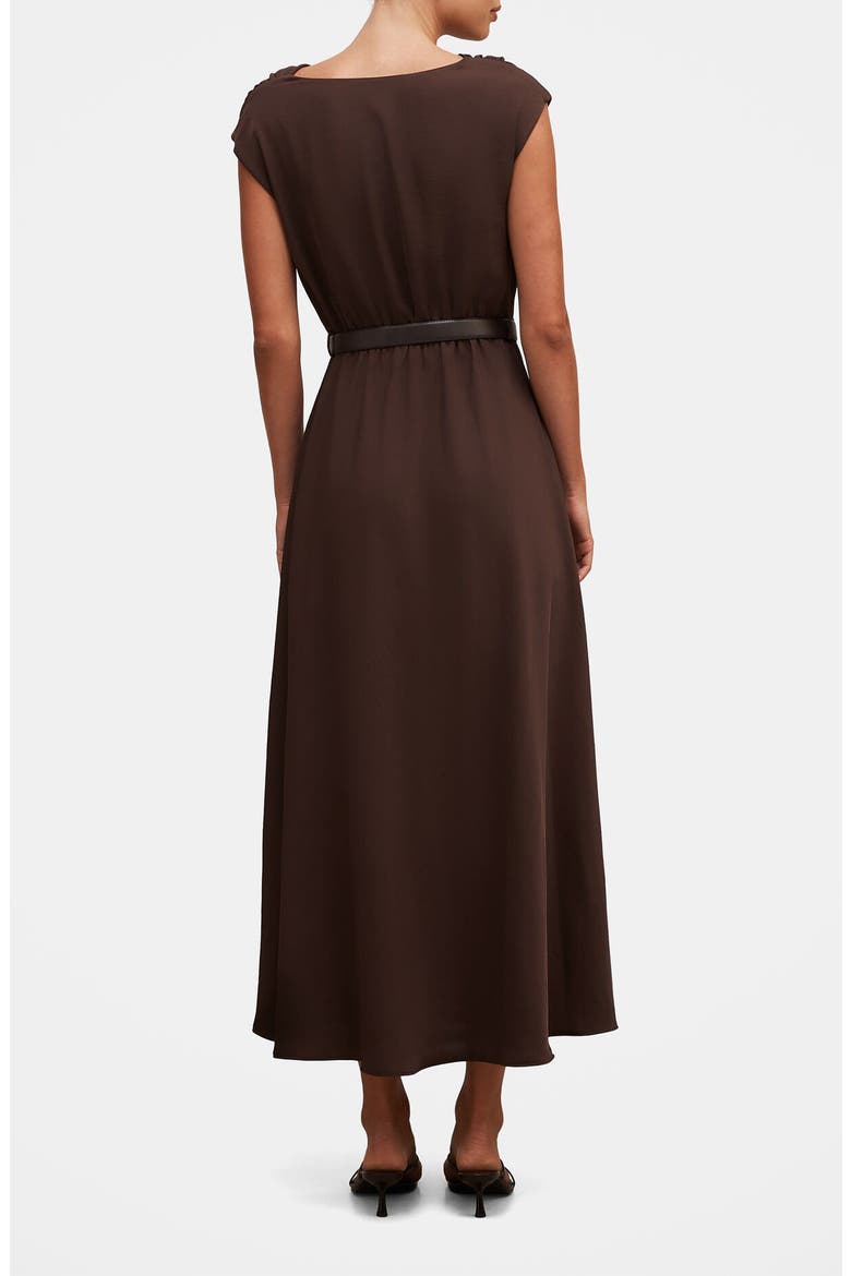 Estelle Belted Cowl Neck Maxi Dress, Alternate, color, CHOCOLATE