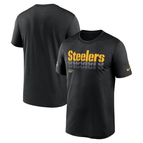Nike Black Pittsburgh Steelers Sideline Legend Performance T-shirt In Black
