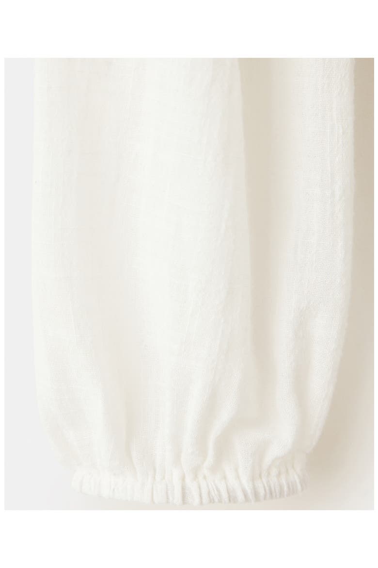 Ruched Button-Front Top, Alternate, color, OFF WHITE