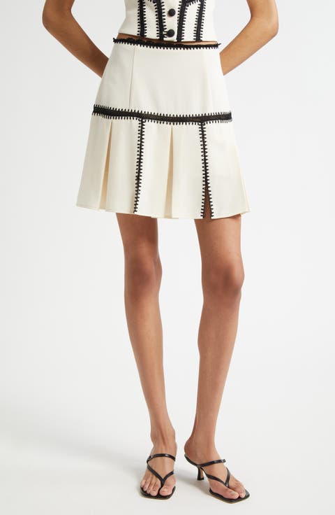 Sinclaire Crochet Pleated Skirt