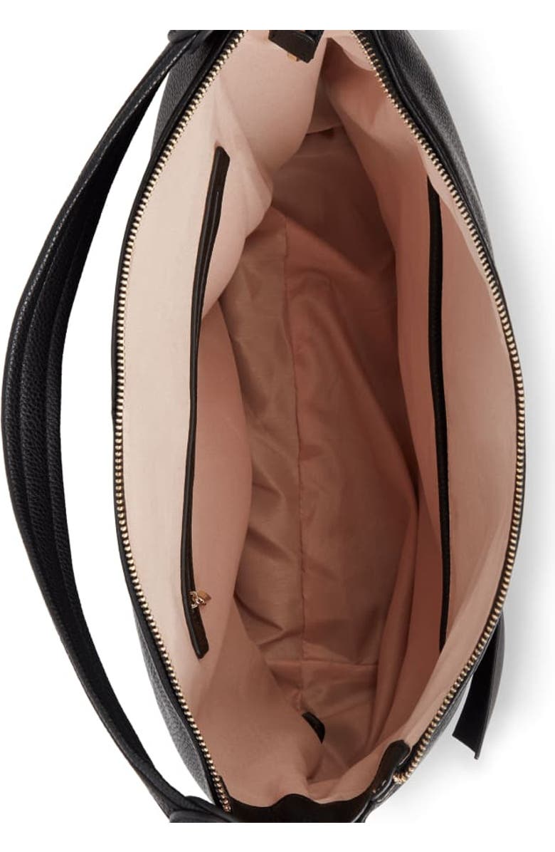 LaBante London Abelia Black Vegan Hobo Bag, Alternate, color, Black