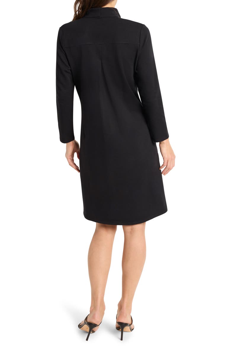 Ruffled Long Sleeve Knit Dress, Alternate, color, BLACK ONYX